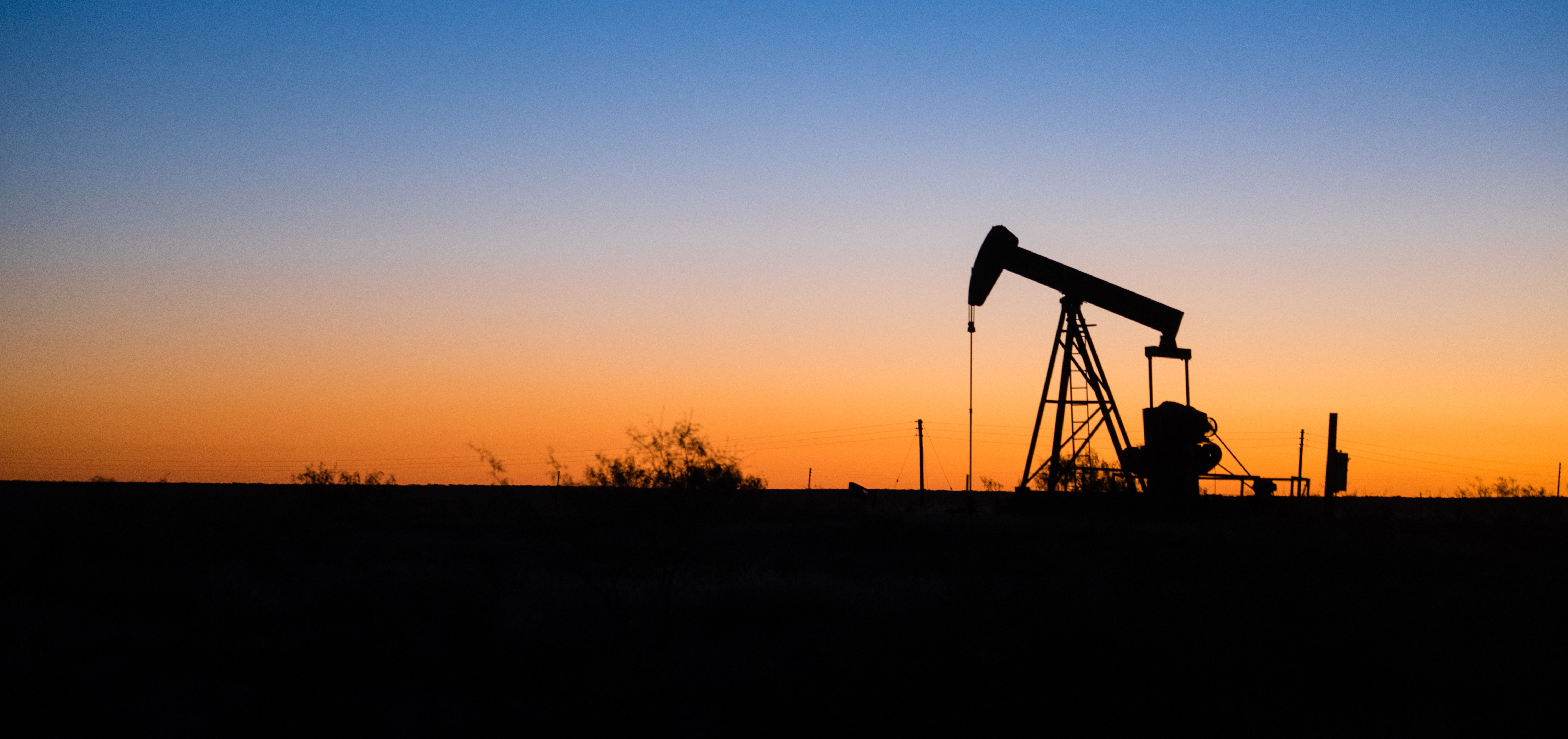 Oil rig in the sunset